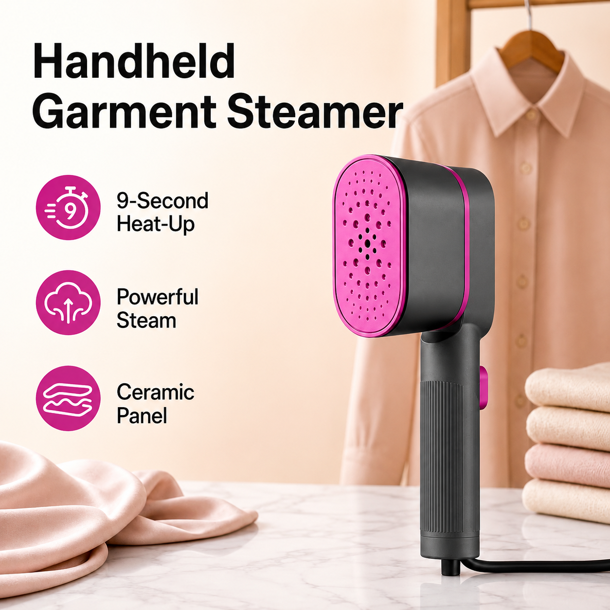 Portable Electric Steam Iron for Home & Garment Care
